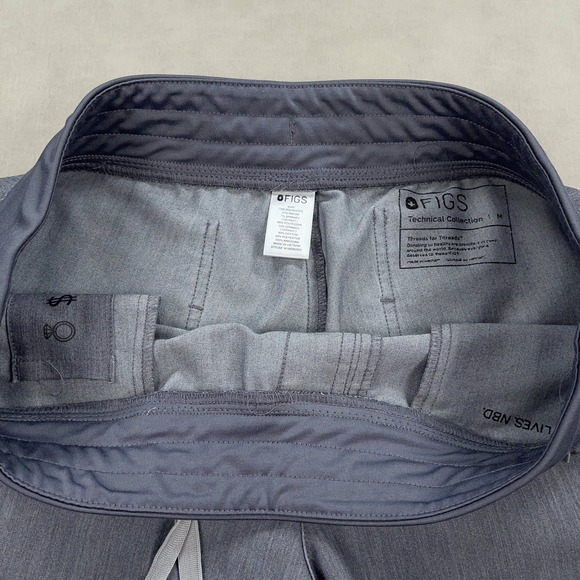FIGS Zamora Jogger Scrub Pants Womens Medium (32x28) Gray Technical Collection - Picture 4 of 11
